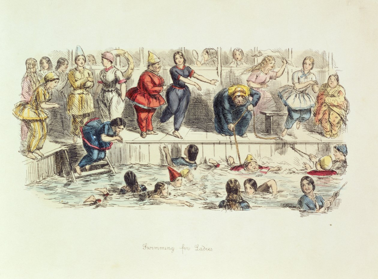 Swimming for Ladies by John Leech