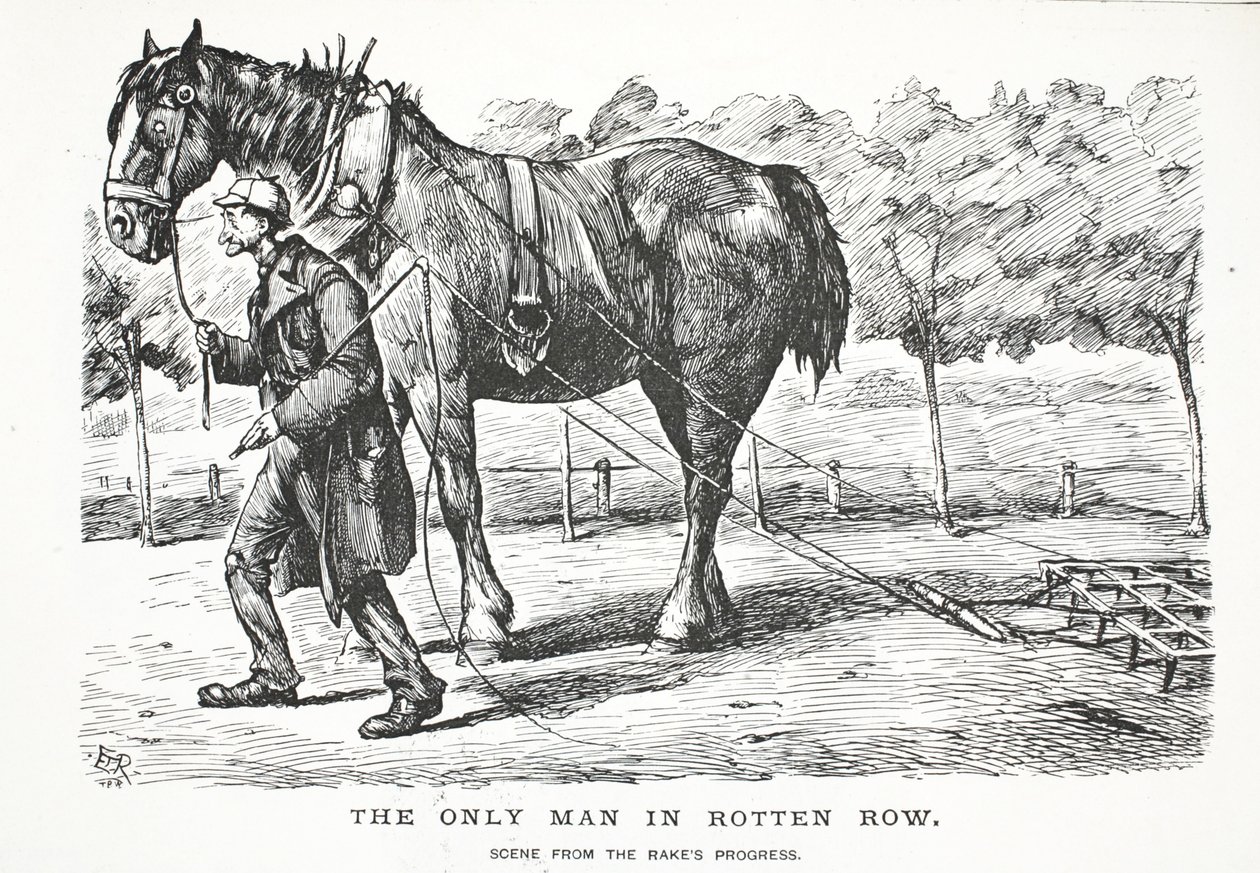 The Only Man in Rotten Row by John Leech