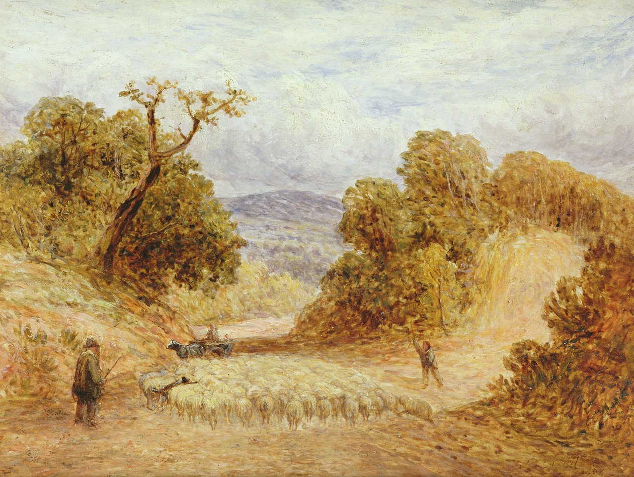 A Dusty Road by John Linnell