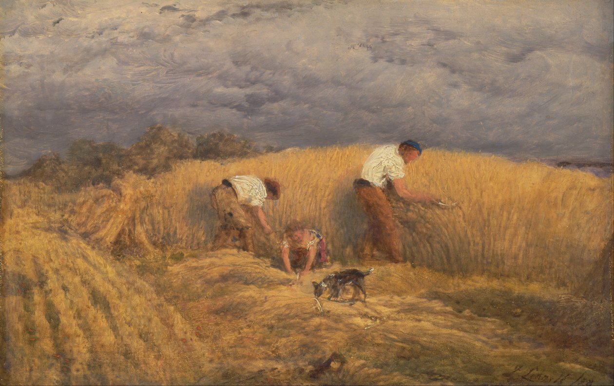 A Finished Study for Reaping by John Linnell