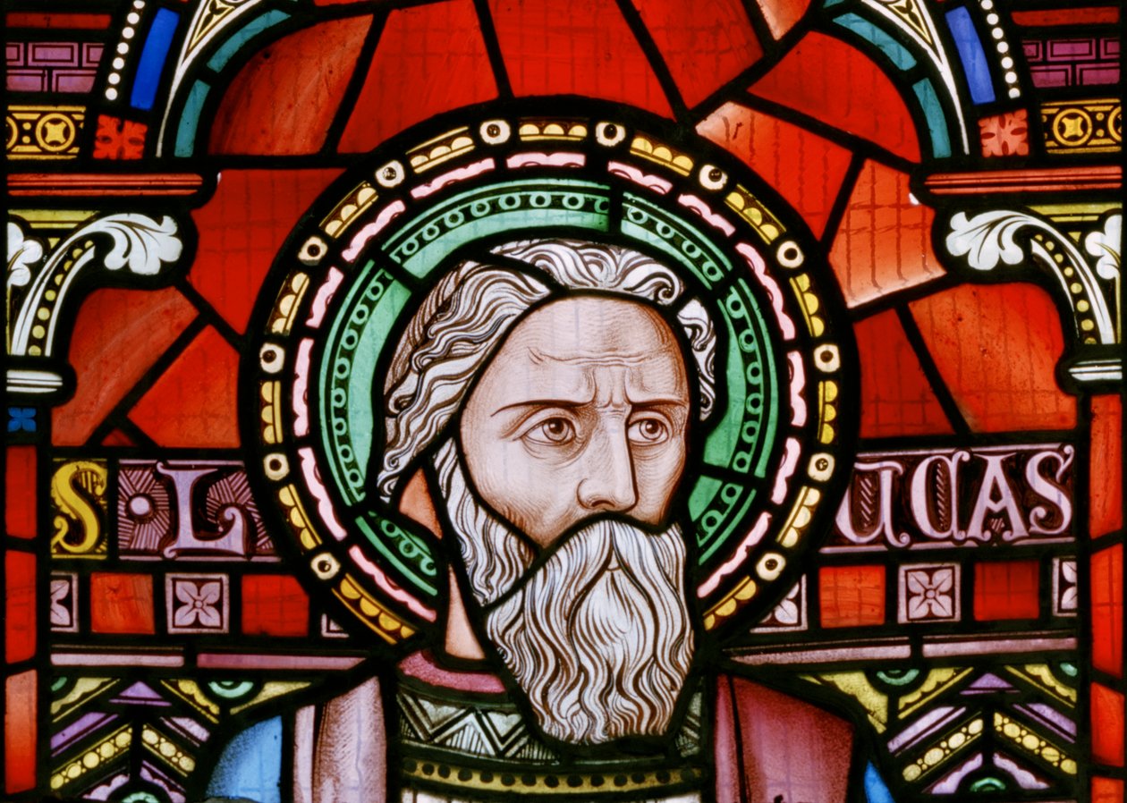 Crick, East Window (detail), St Luke, 1863 by John Millner Allen