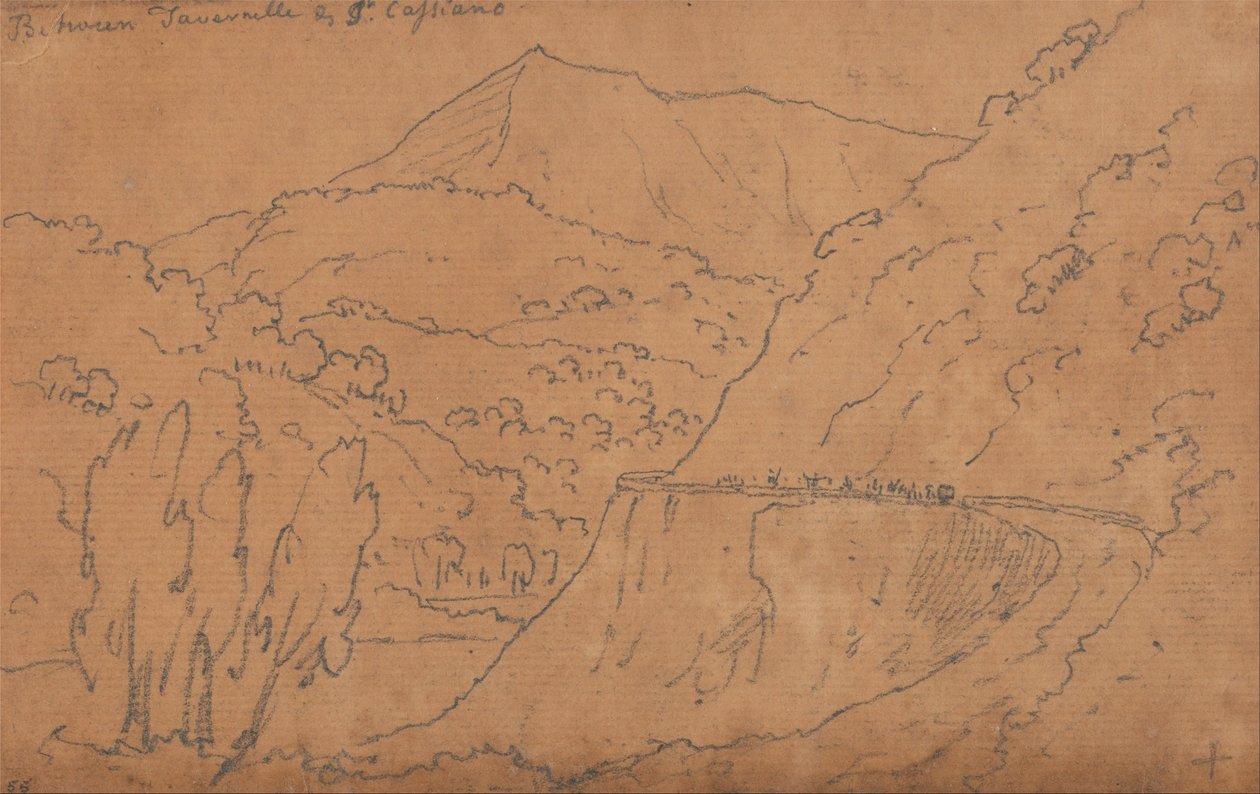 Between Tavernelle and San Casciano by John Robert Cozens