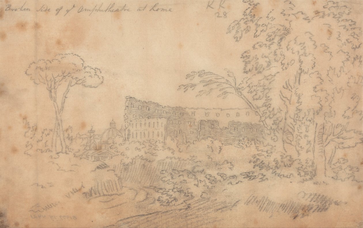 Broken Side of the Amphitheatre at Rome by John Robert Cozens