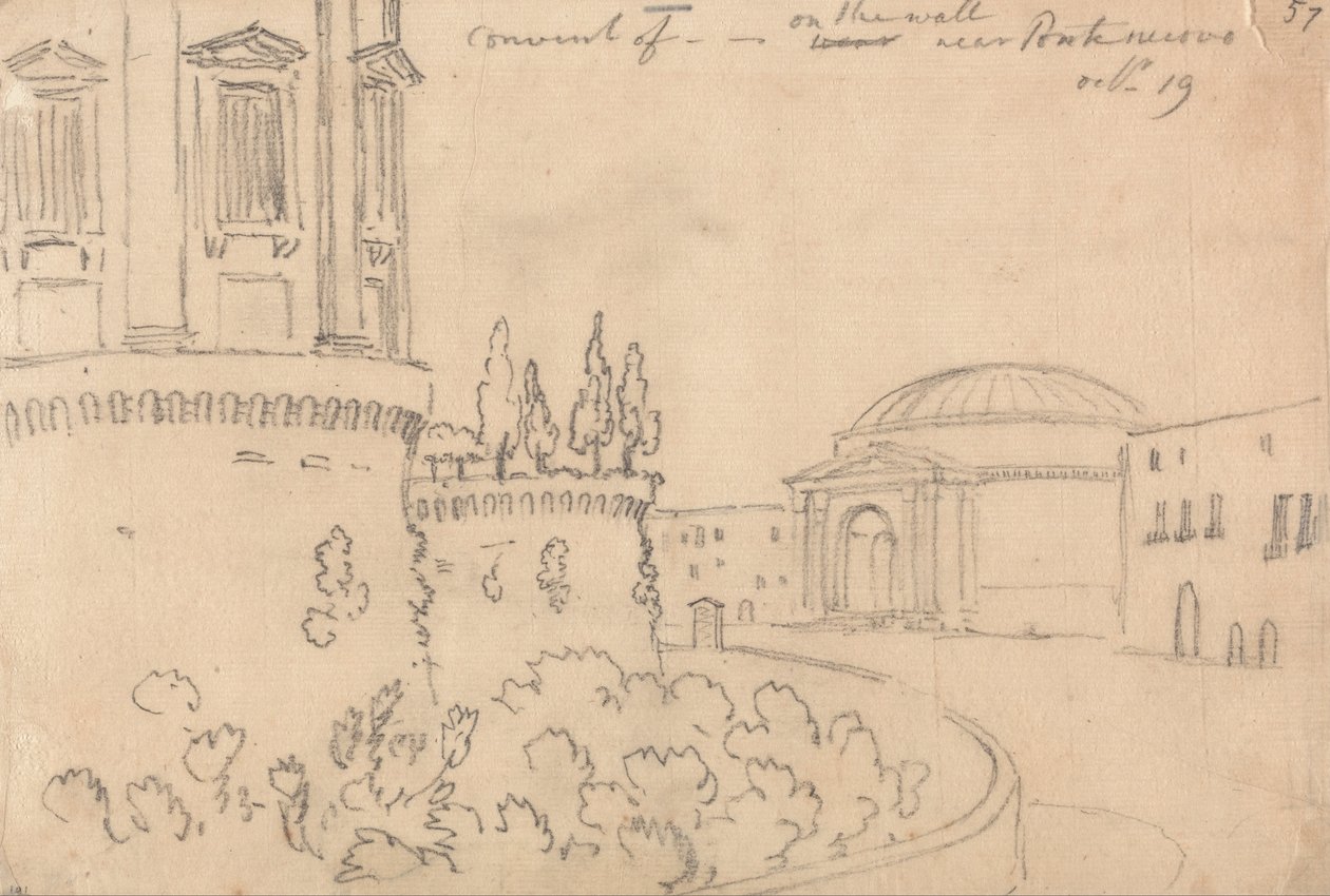 Convent near Ponte Nuovo, October 19 by John Robert Cozens