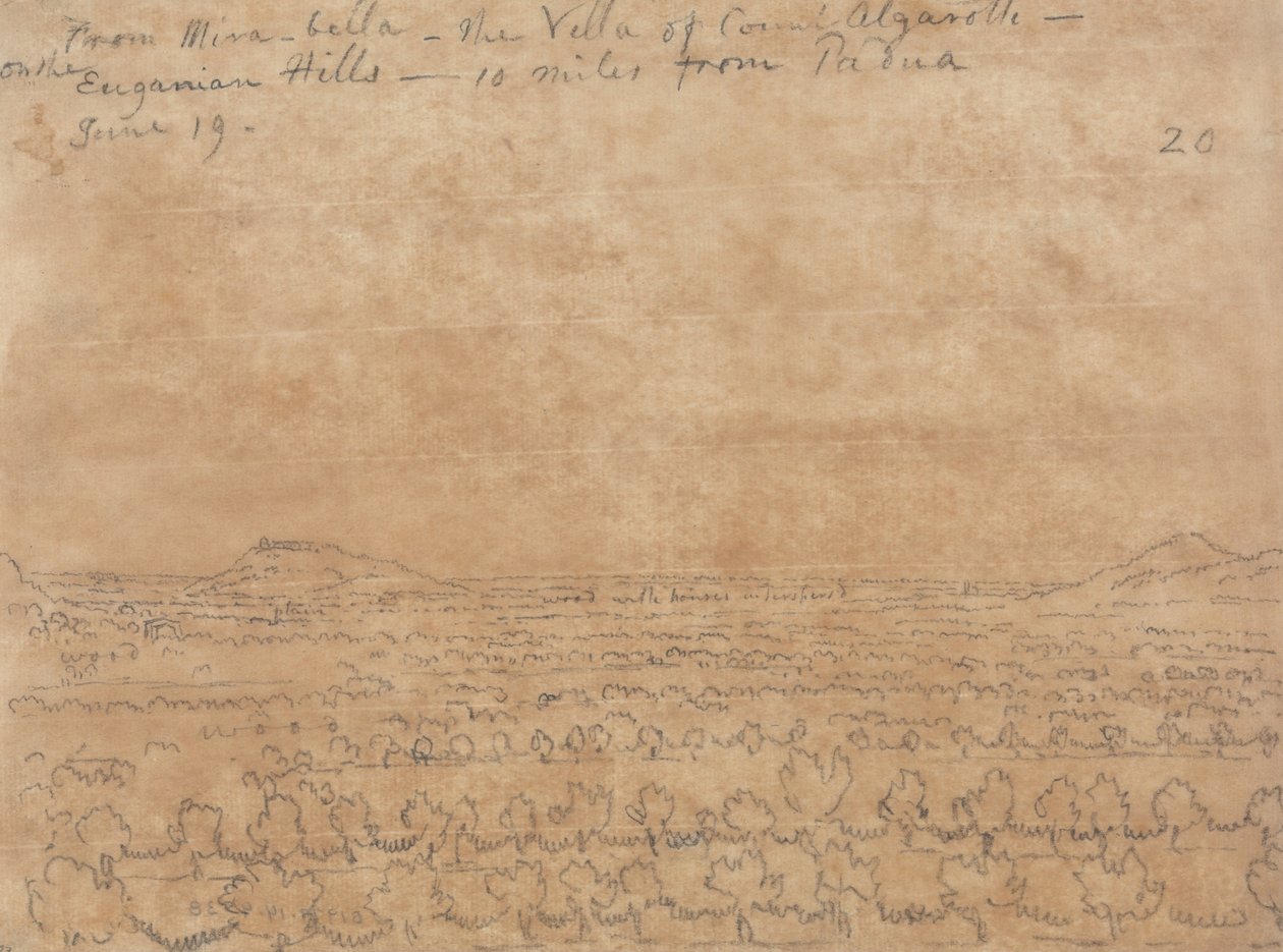 From Mirabella, the Villa of Count Algarotti on the Euganean Hills by John Robert Cozens