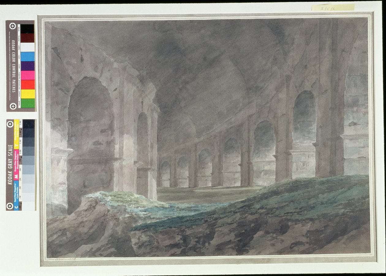Interior of the Lower Ambulatory of the Colosseum, Rome by John Robert Cozens