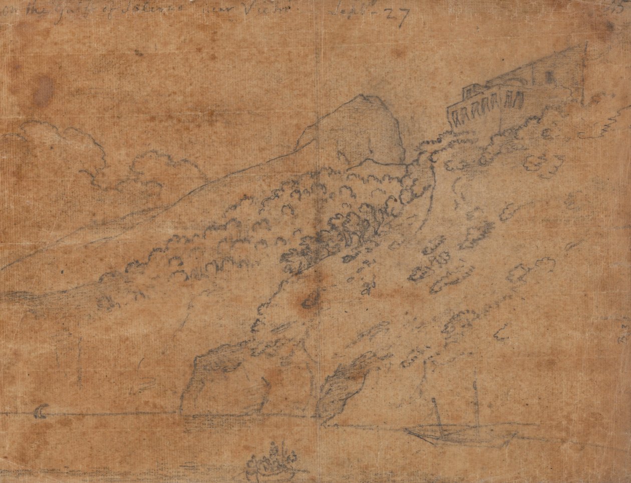 On the Gulf of Salerno Near Vietri, September 27 by John Robert Cozens