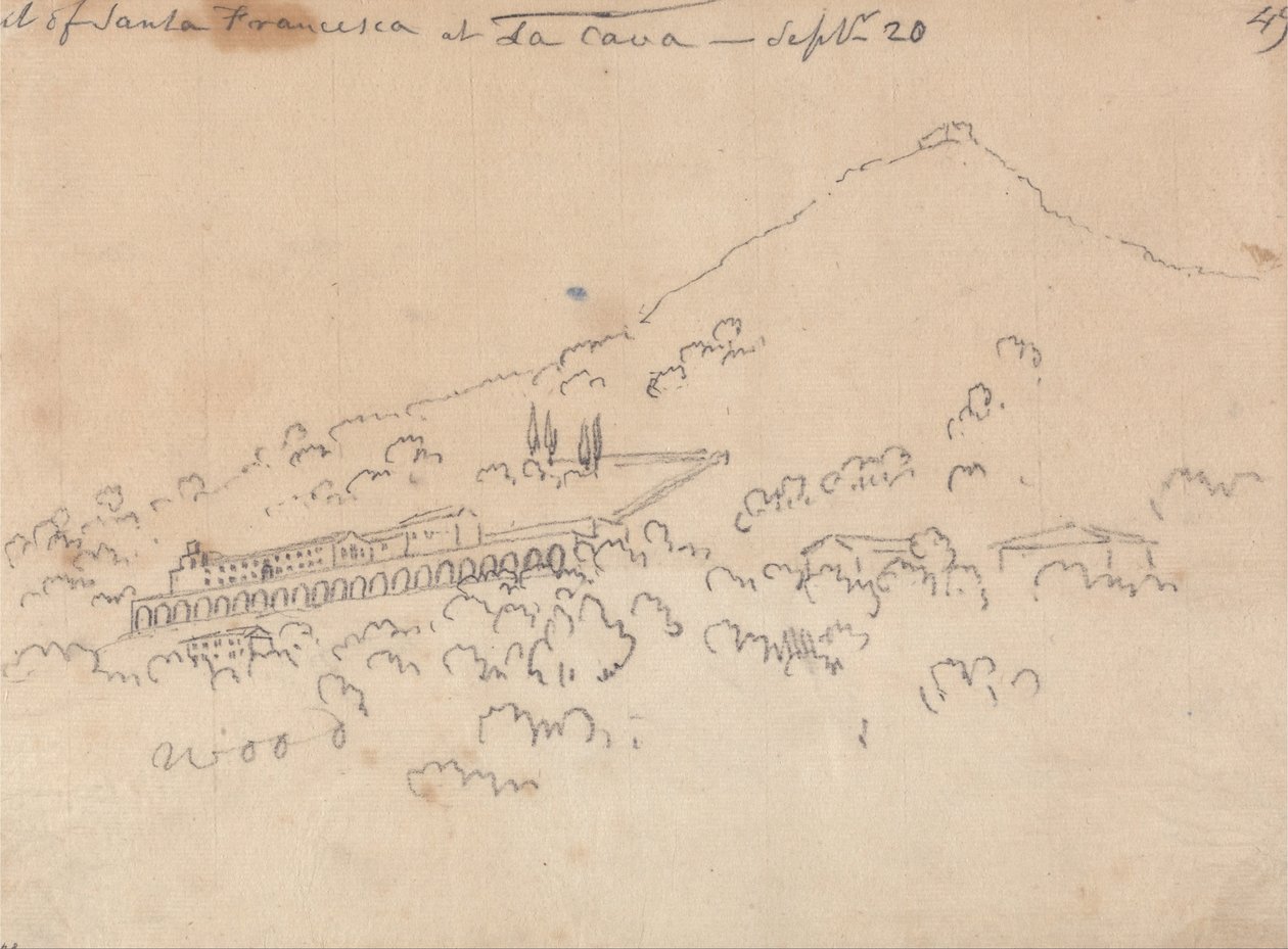 Santa Francesca at La Cava, September 20 by John Robert Cozens