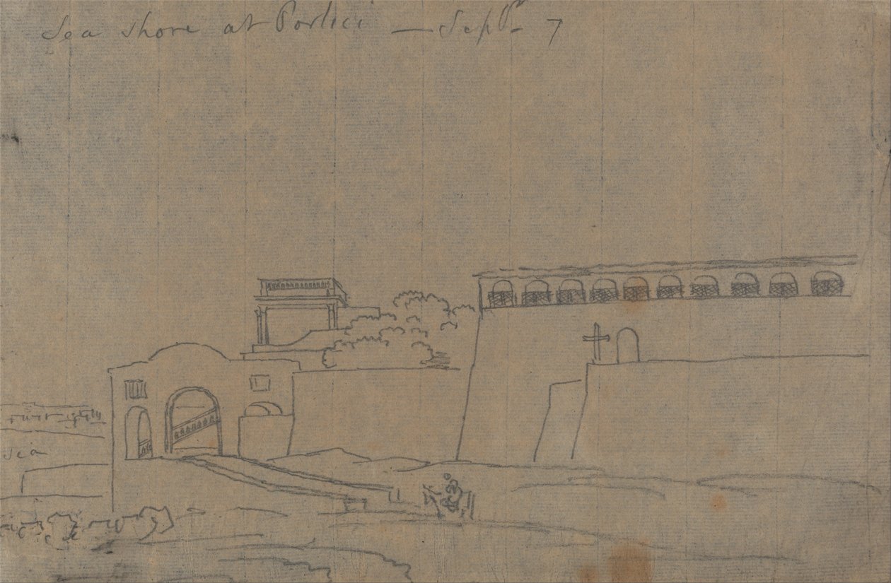 Sea Shore at Portici, September 7 by John Robert Cozens