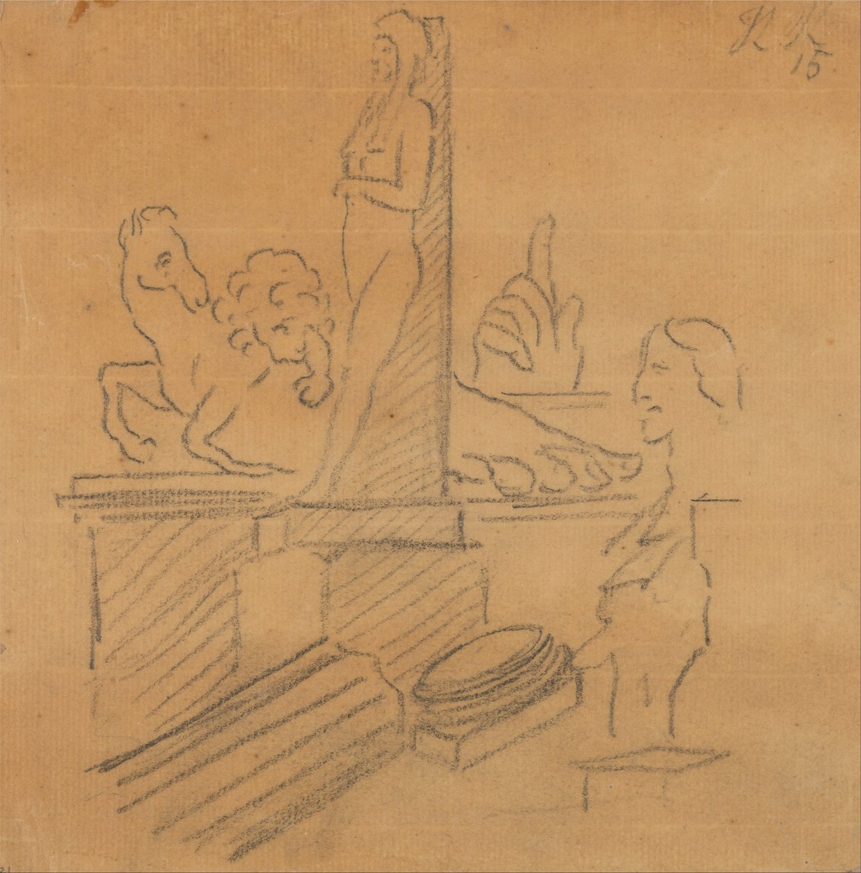Statues and Ruins by John Robert Cozens