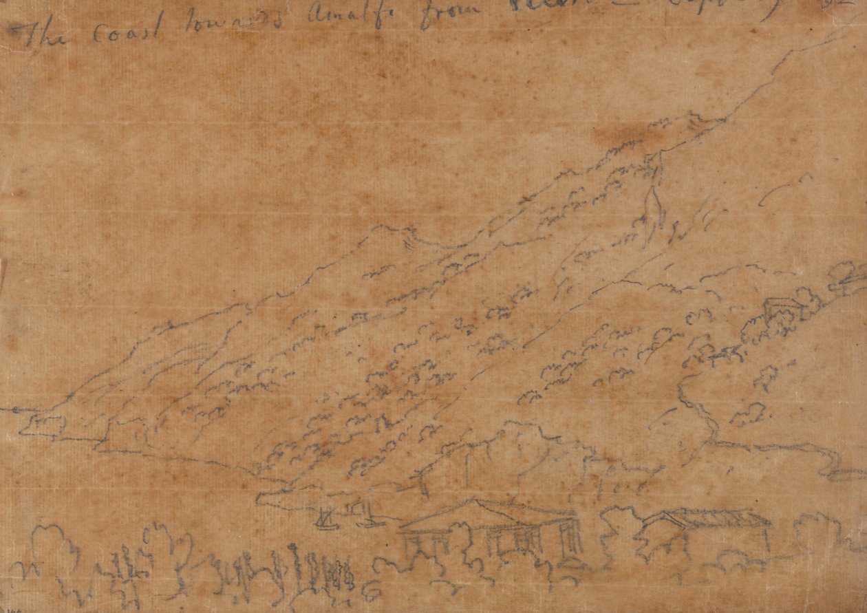 The Coast Towards Amalfi from Vietri, September 19 by John Robert Cozens