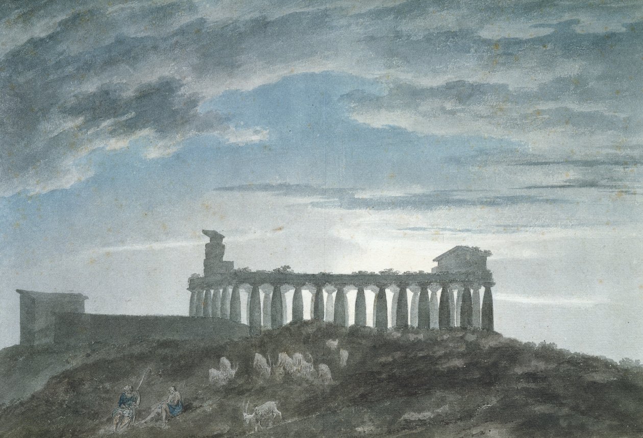 The Small Temple at Paestum by John Robert Cozens