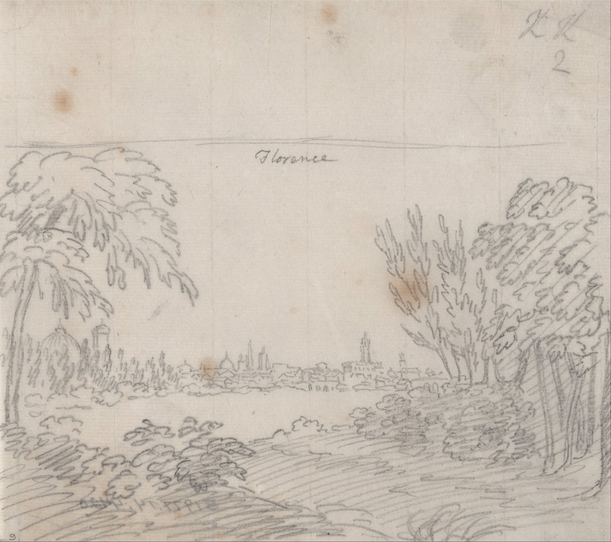 View of Florence from South Bank of the Arno by John Robert Cozens