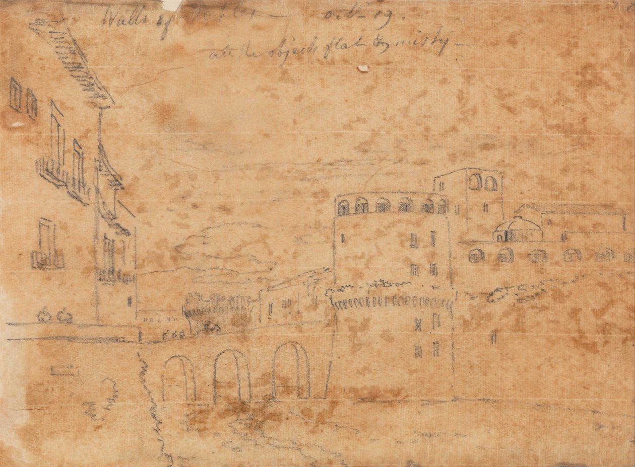 Walls of Naples, October 19 by John Robert Cozens