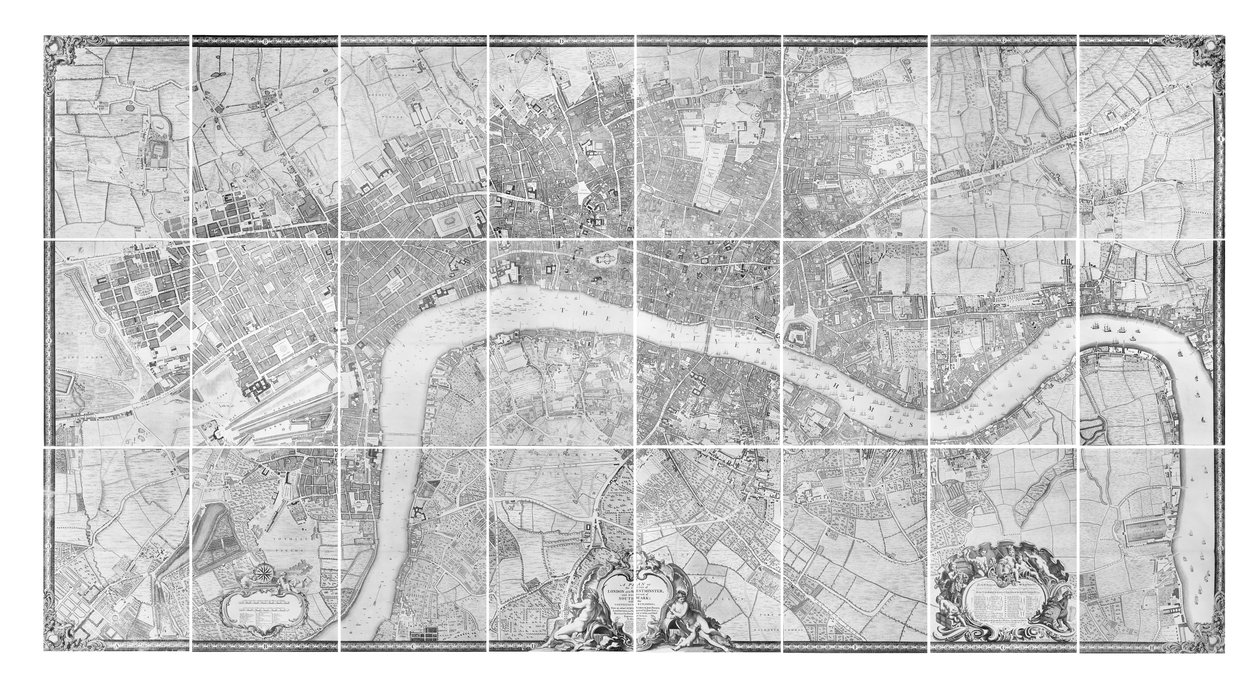 A plan of the cities of London and Westminster, and borough of Southwark, 1746 by John Rocque