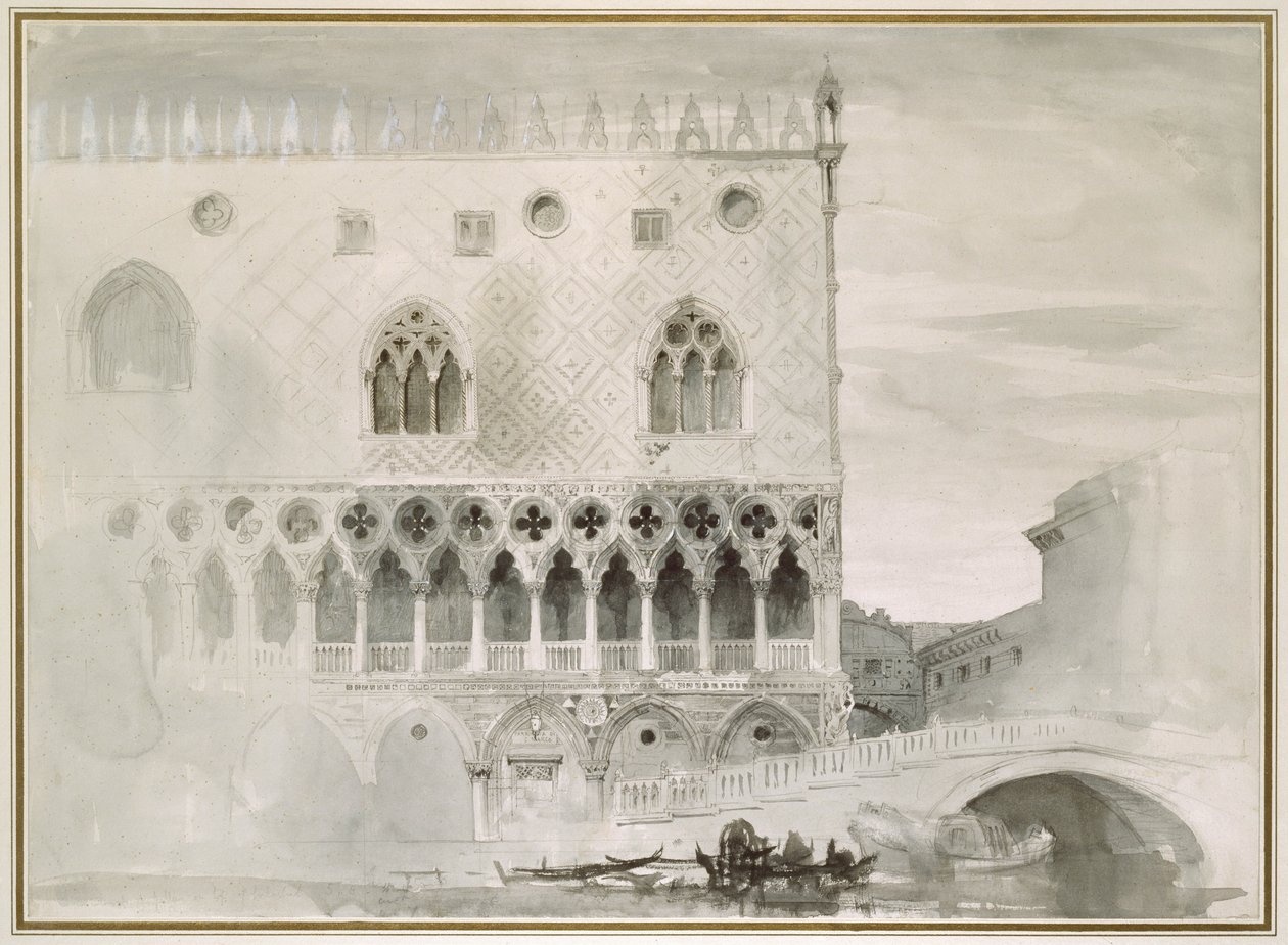 Exterior of Ducal Palace, Venice by John Ruskin