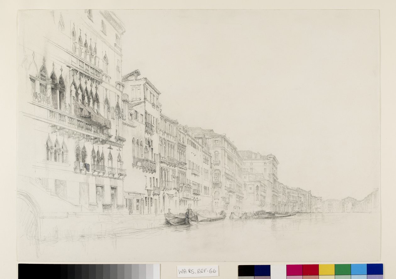 View from the Palazzo Bembo to the Palazzo Grimani, Venice, May - June 1870 by John Ruskin