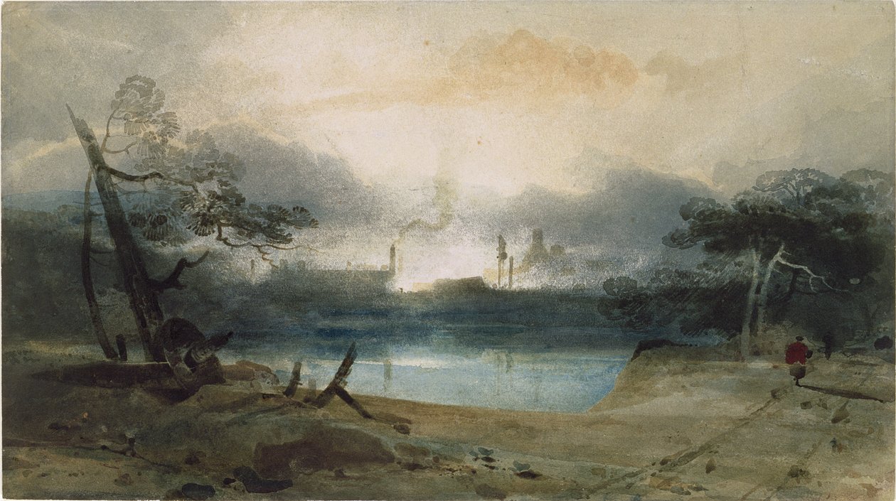 Bedlam Furnace Near Irongate, Shropshire by John Sell Cotman