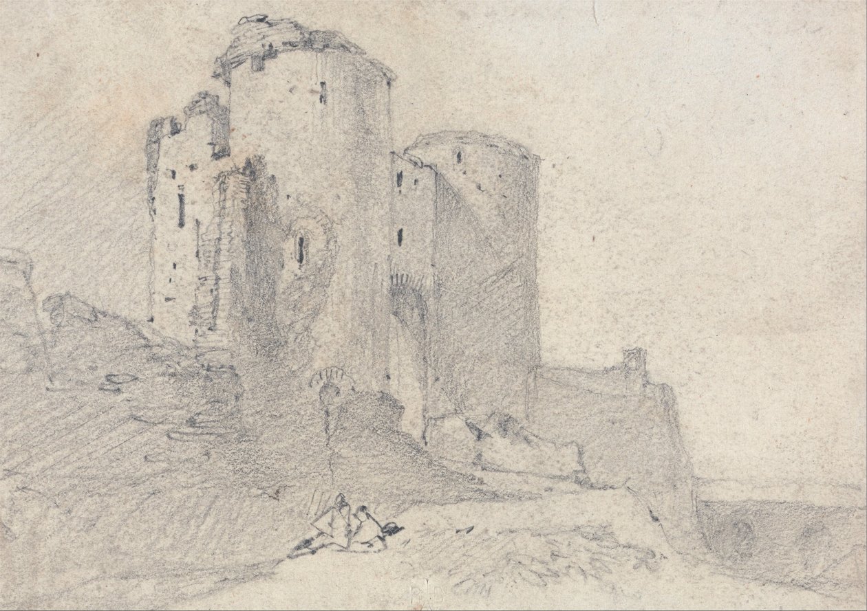 Beeston Castle, Cheshire- Entrance to the Castle by John Sell Cotman