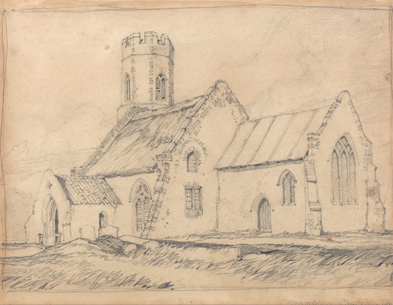 Brampton Church, Norfolk, from the South-East by John Sell Cotman