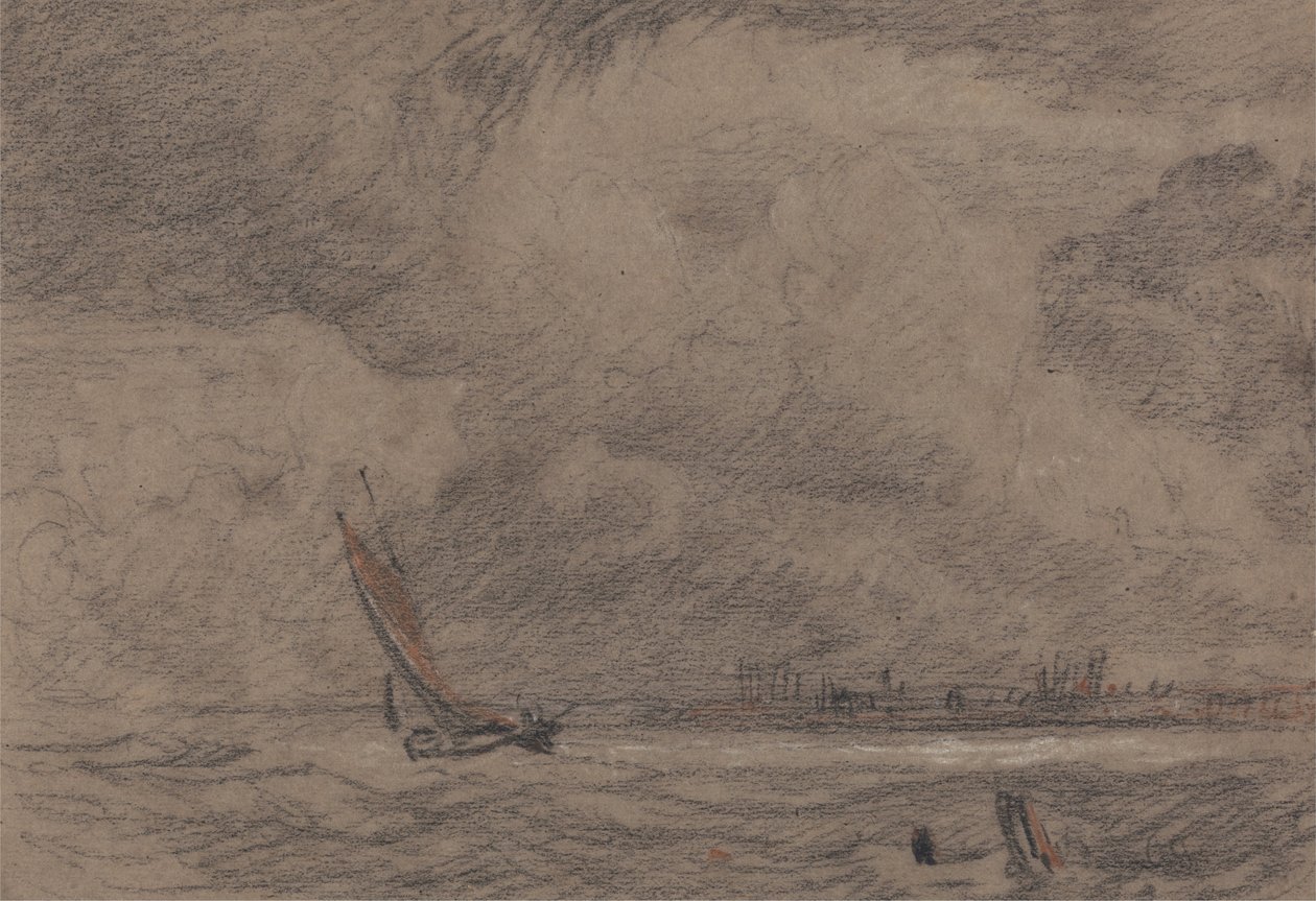 Fishing Vessel off Yarmouth by John Sell Cotman