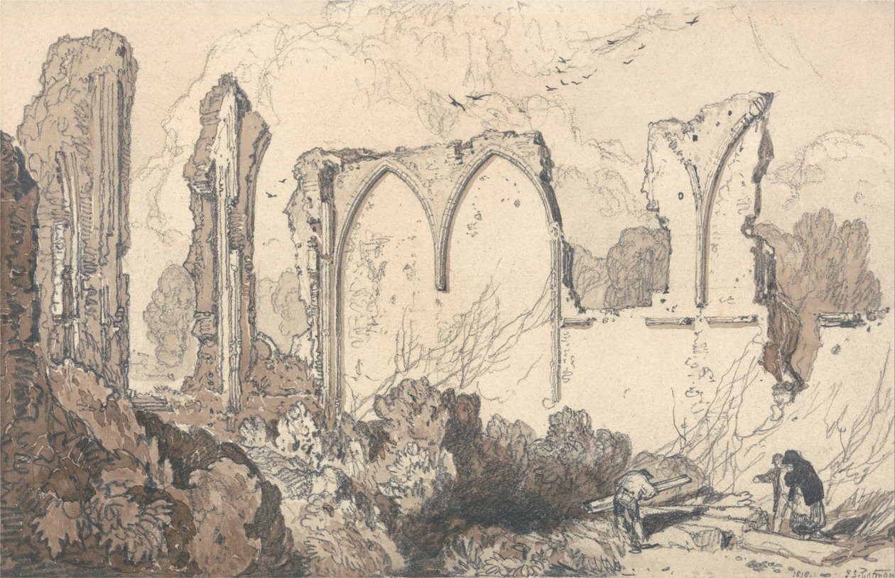 Ruin Behind the Free School, Thetford, Suffolk by John Sell Cotman