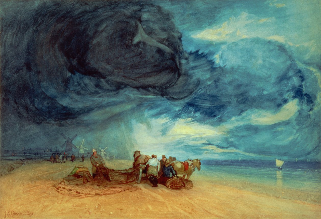 Storm on Yarmouth Beach, 1831 by John Sell Cotman