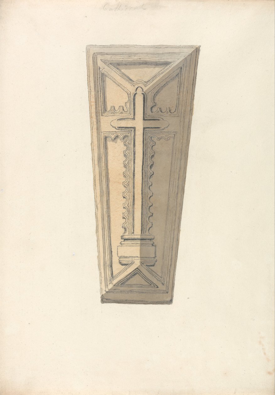 Study of a Coffin Lid from a Norfolk Church by John Sell Cotman