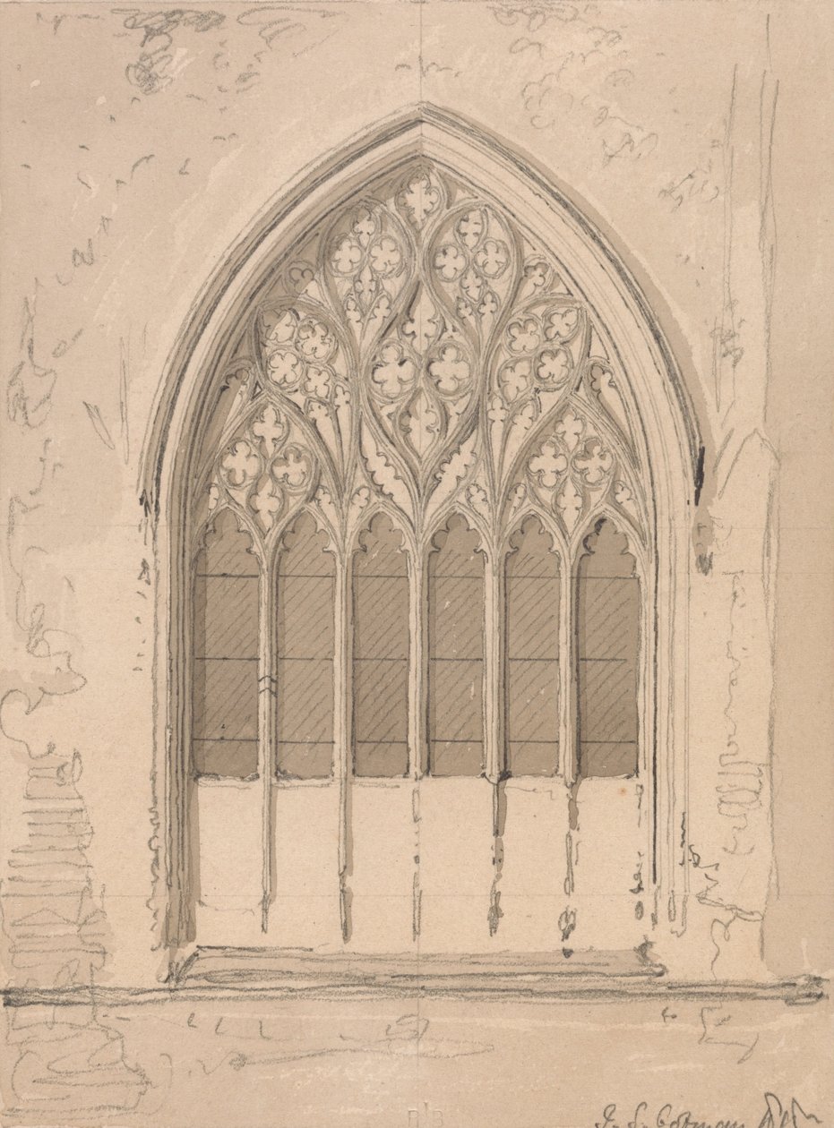 West Window of Snettisham Church, Norfolk by John Sell Cotman