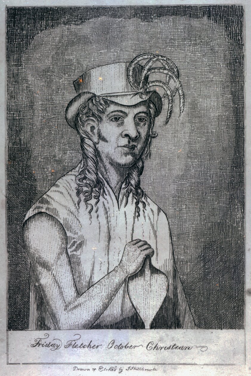 Friday Fletcher October Christian, Son of Fletcher Christian, 1814 by John Shillibeer