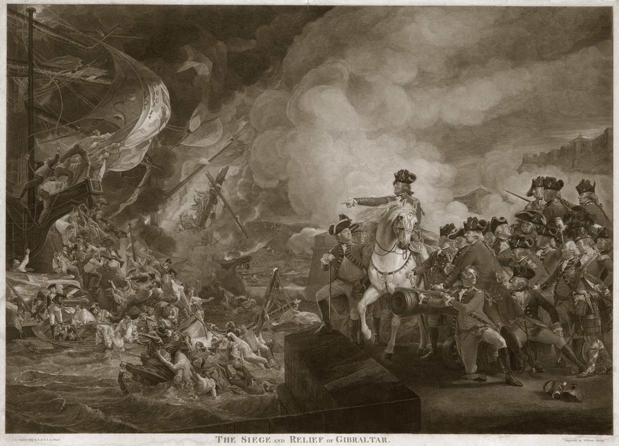 The Siege and Relief of Gibraltar, pub. 1810 by John Singleton Copley