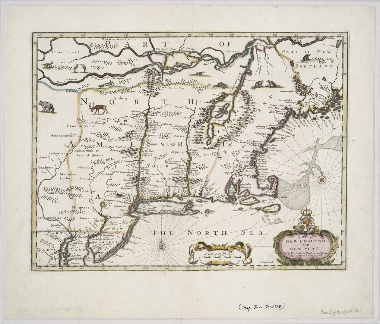 A Map of New England and New York from John Speed