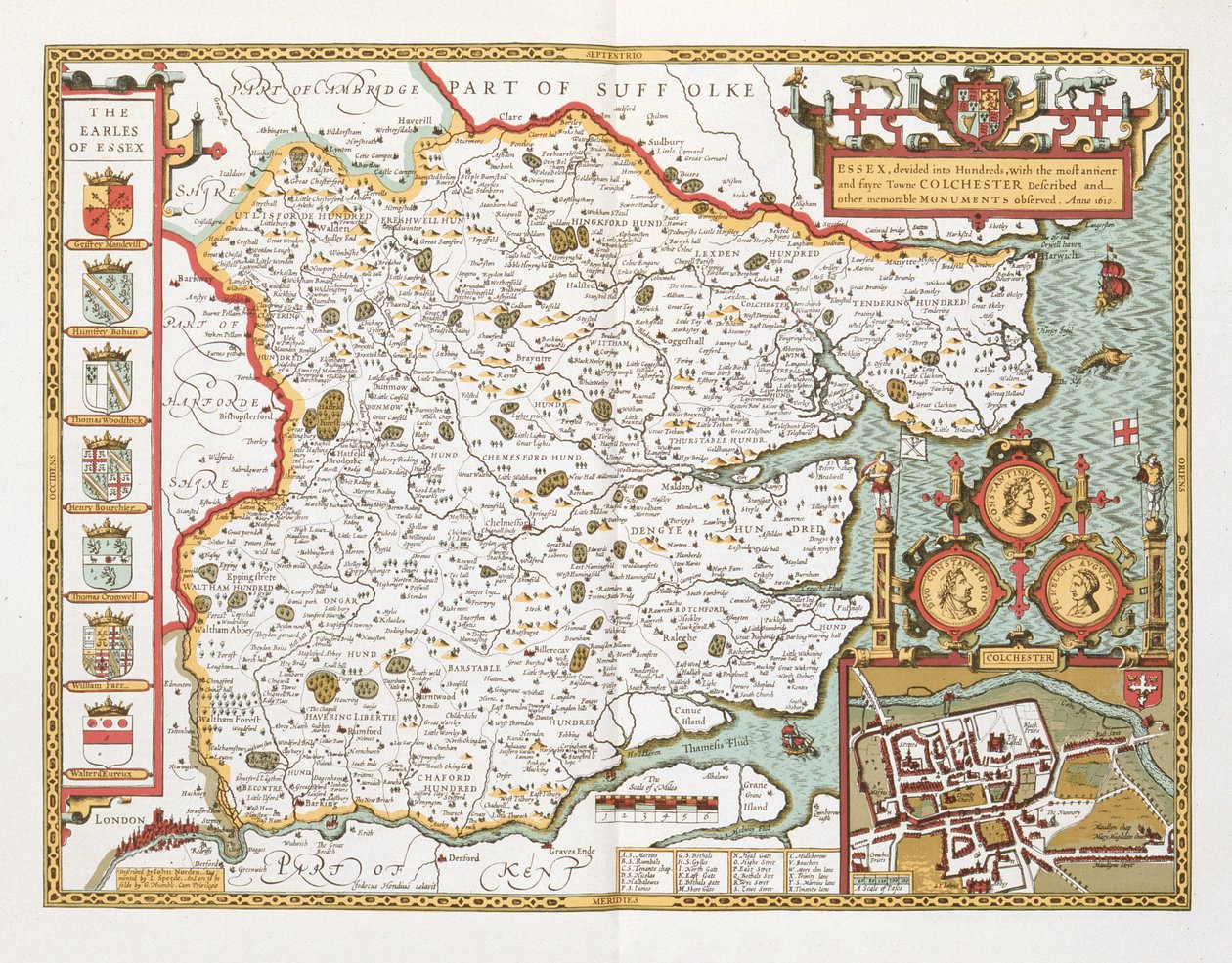 Essex, engraved by Jodocus Hondius (1563-1612) from John Speed