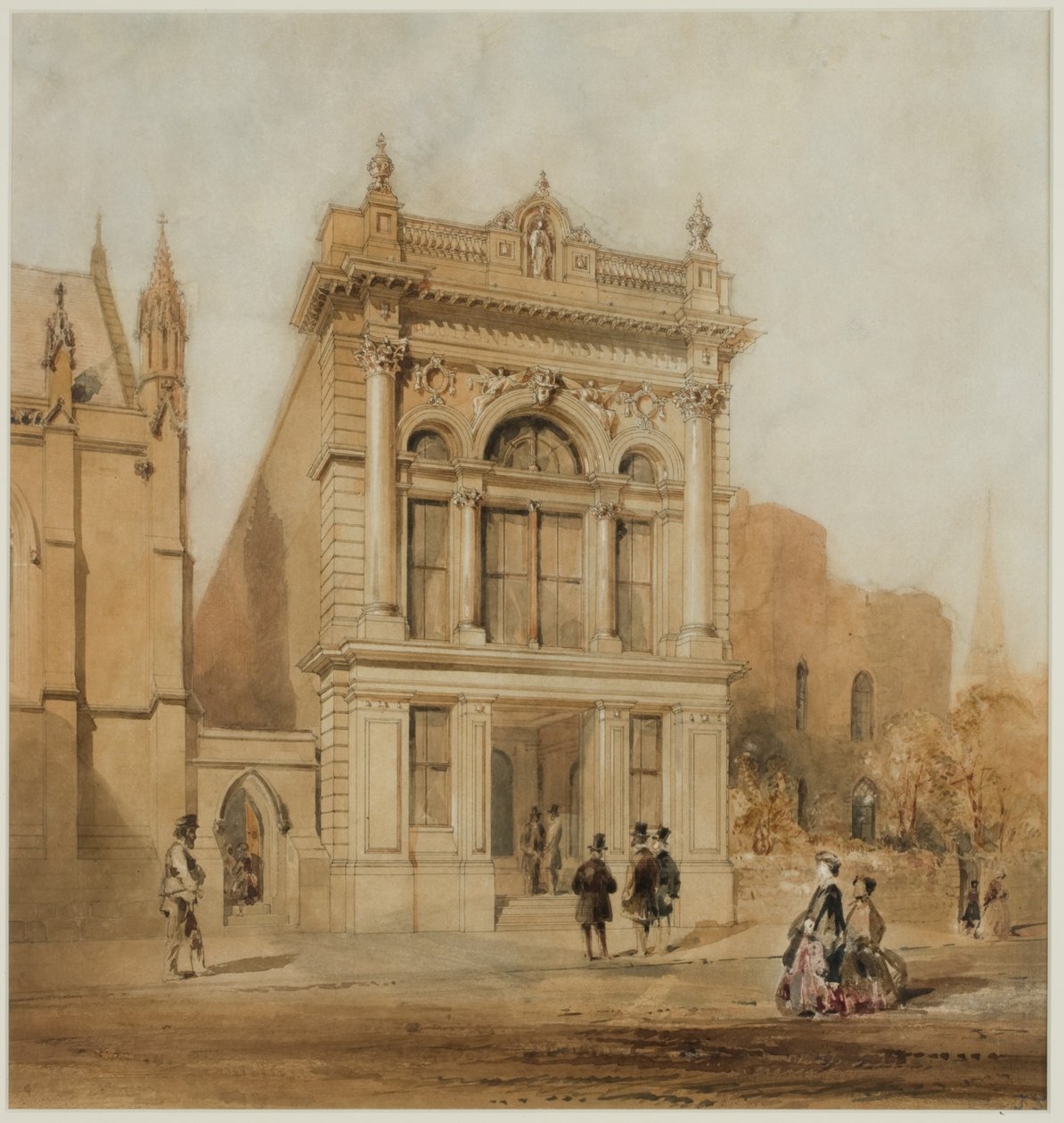 Design for the Mechanics Institute, Newcastle upon Tyne, 1863 by John Storey