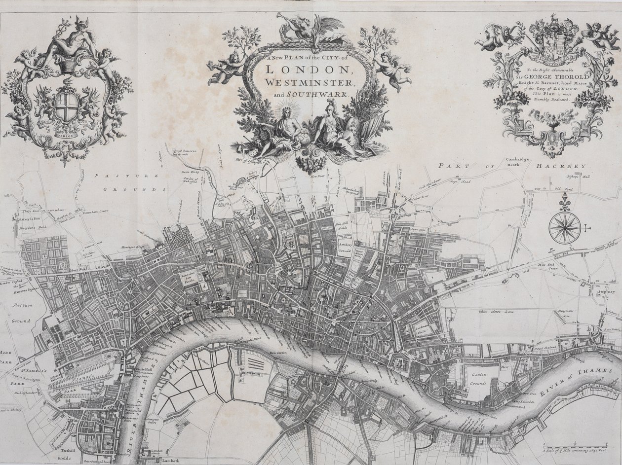 A New Plan of the City of London, Westminster and Southwark, in 