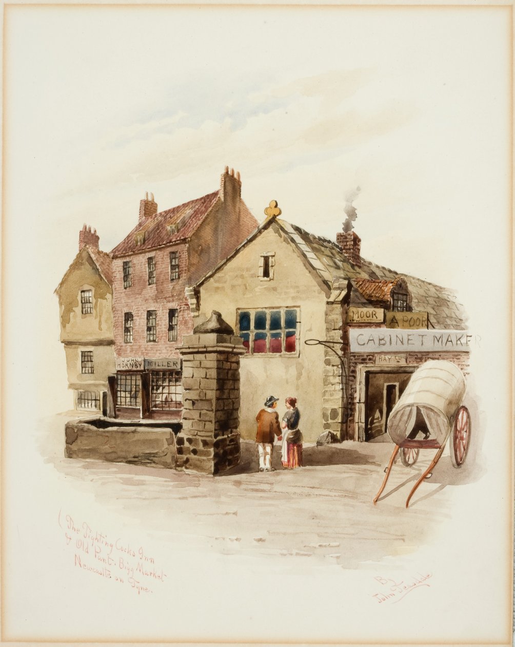 The Fighting Cocks Inn and Old Pant, Bigg Market, Newcastle upon Tyne by John Teasdale