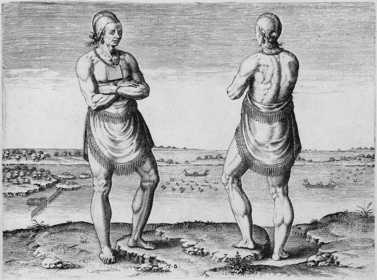 Indian Elder or Chief, engraved by Theodor de Bry by John White