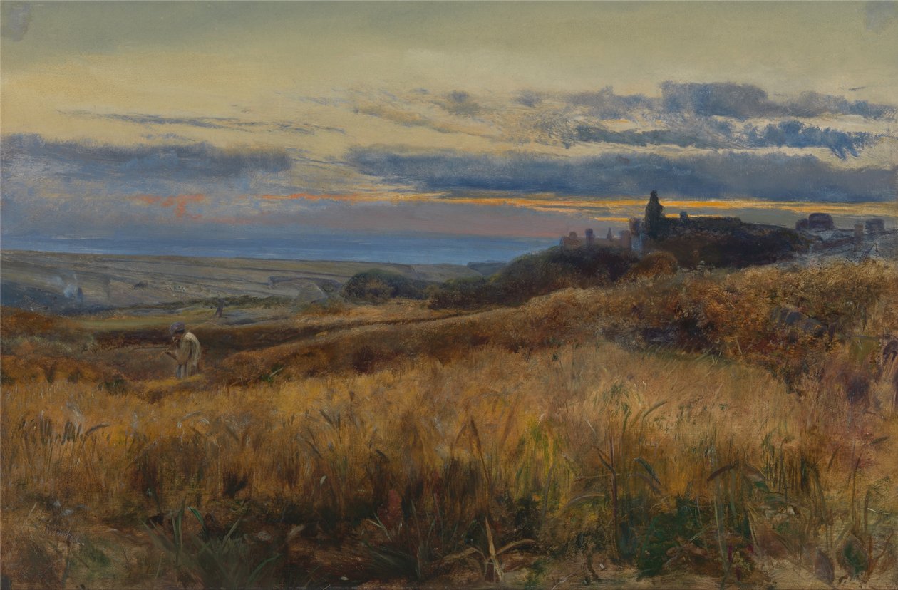 Cornfield at Sunset by John William Inchbold