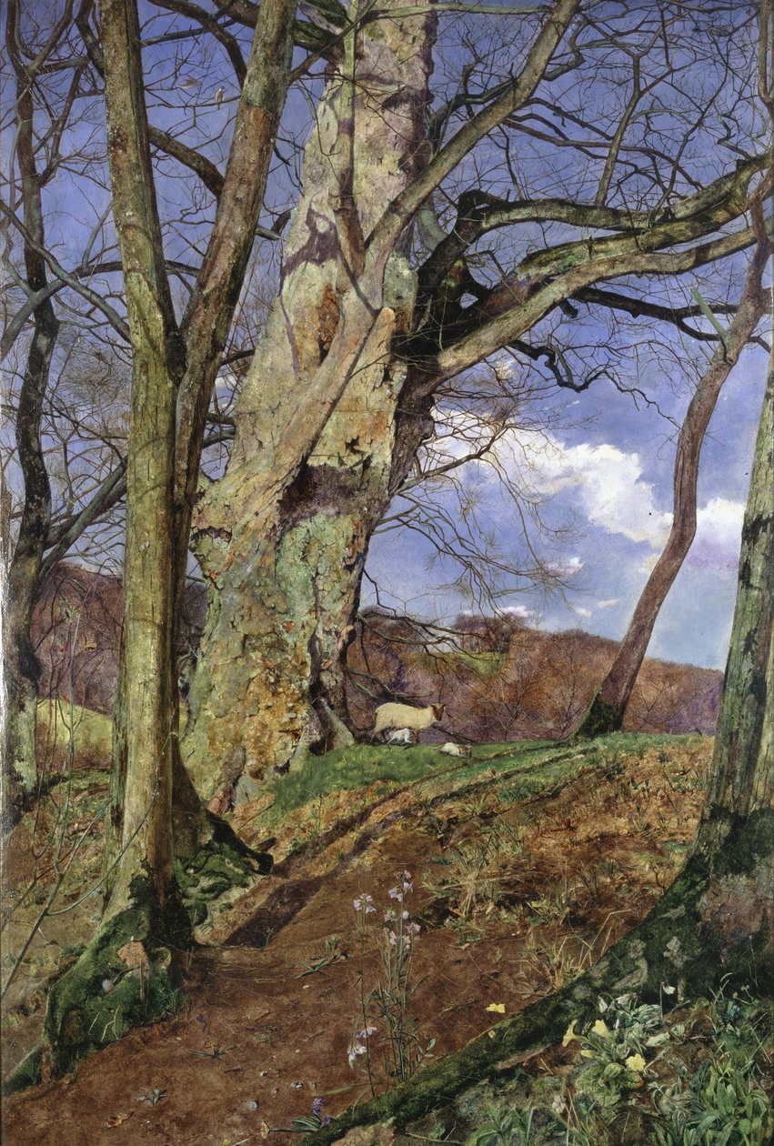 In Early Spring: A Study in March by John William Inchbold