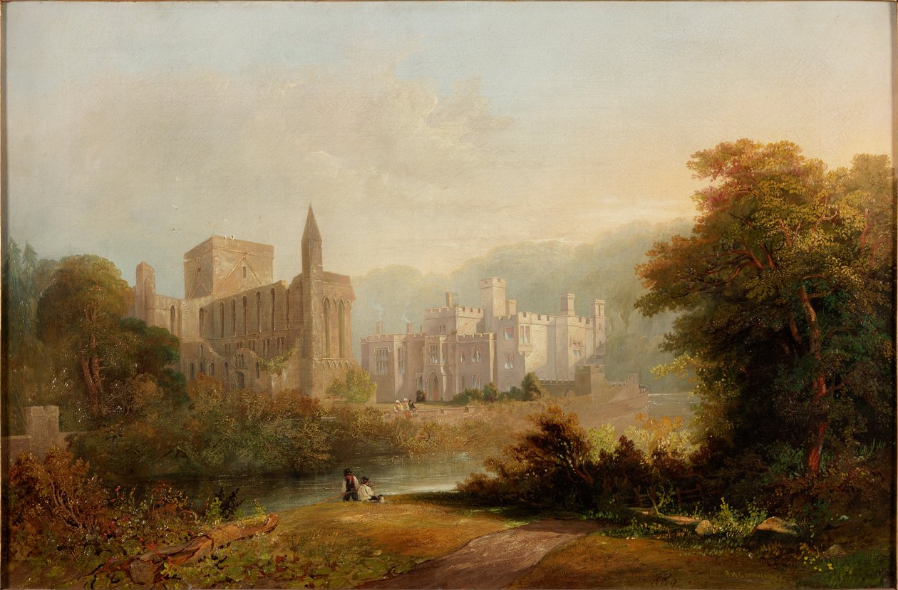 Brinkburn Grange and the Ruins of Brinkburn Priory by John Wilson Carmichael