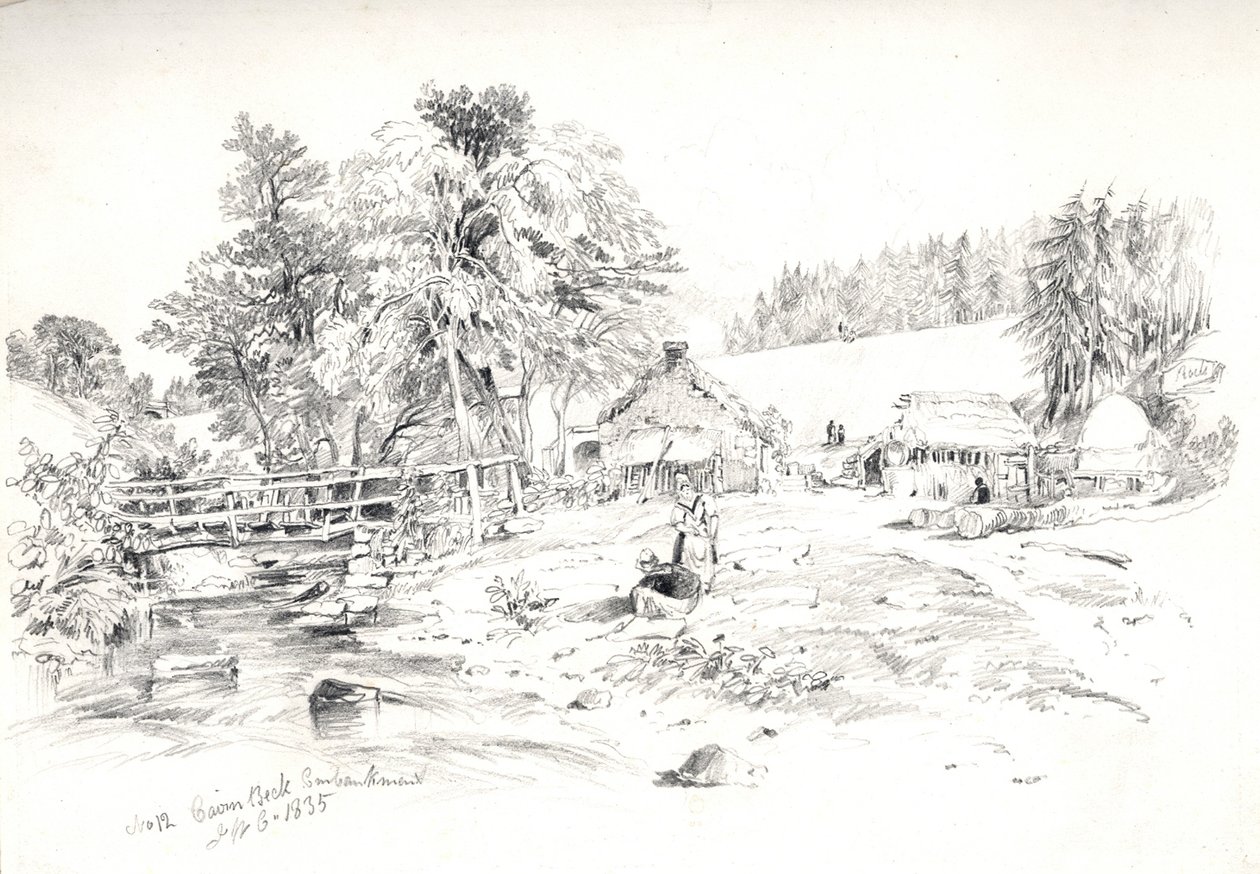 Cairn Beck Embankment, 1835 by John Wilson Carmichael