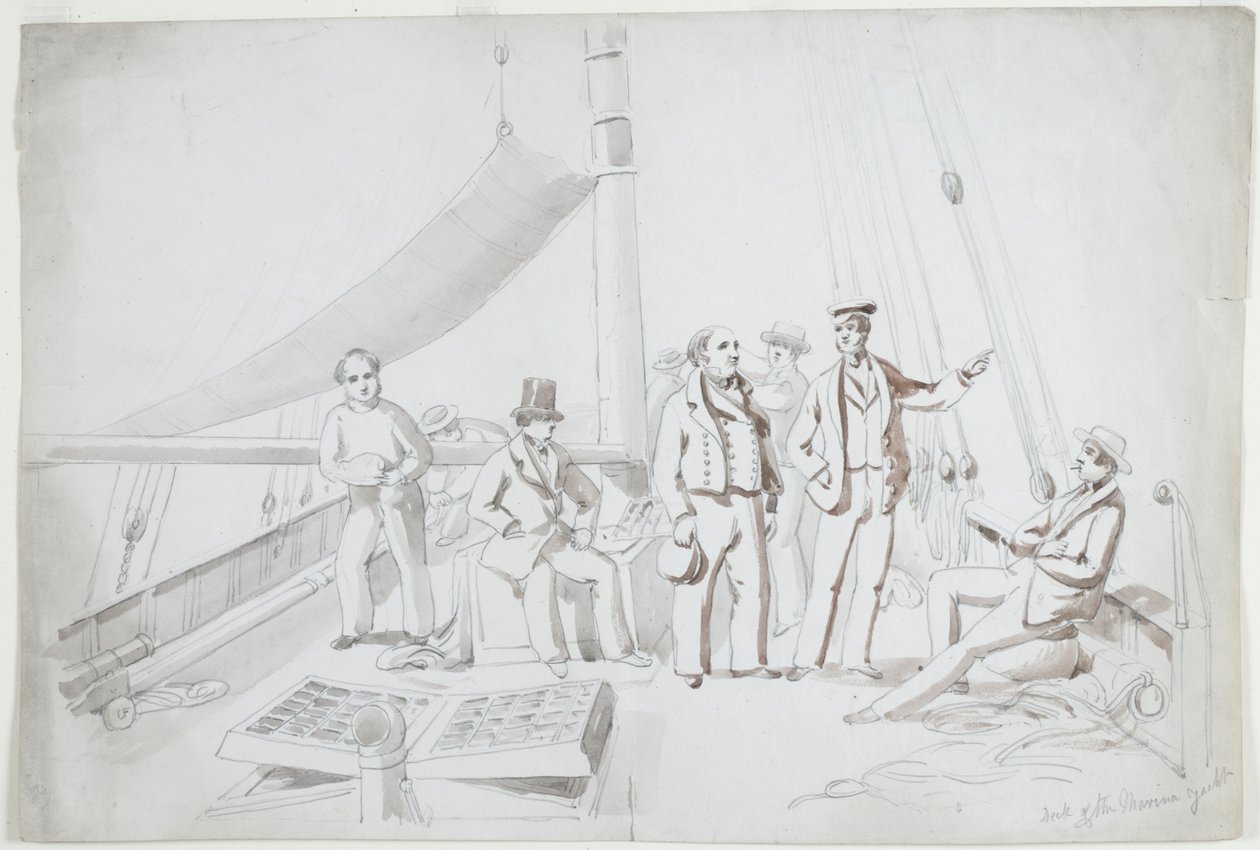 Deck of the Marina Yacht by John Wilson Carmichael