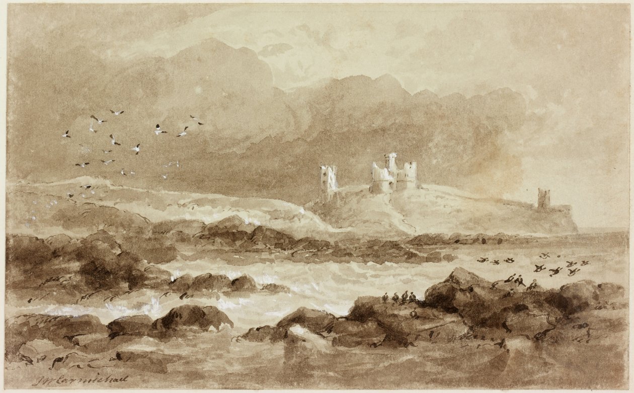 Dunstanburgh from the South by John Wilson Carmichael