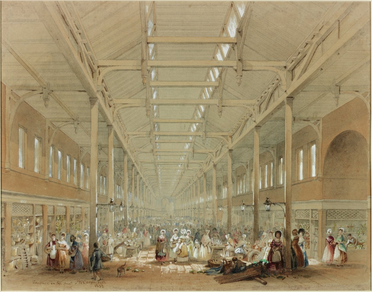 Interior of Grainger Market by John Wilson Carmichael