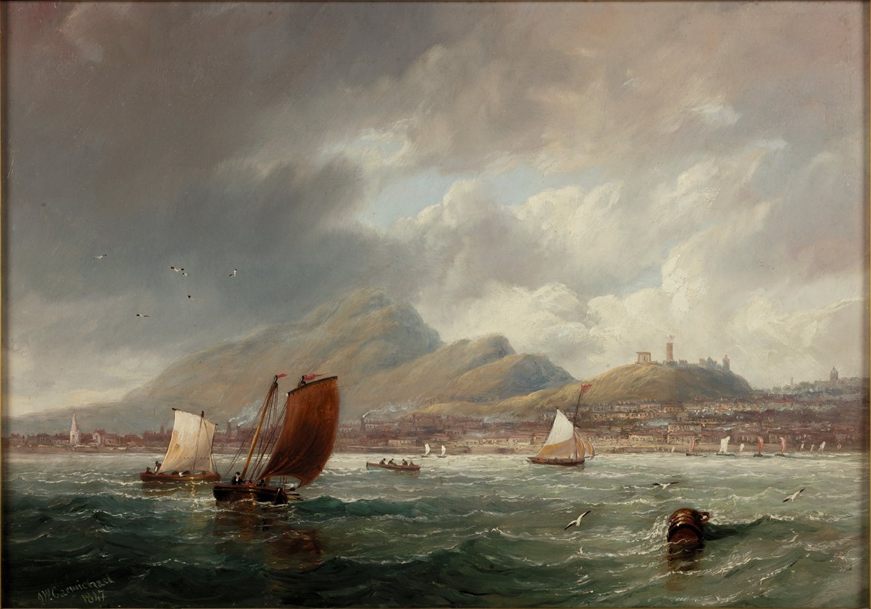Leith and Edinburgh from the Firth of Forth by John Wilson Carmichael