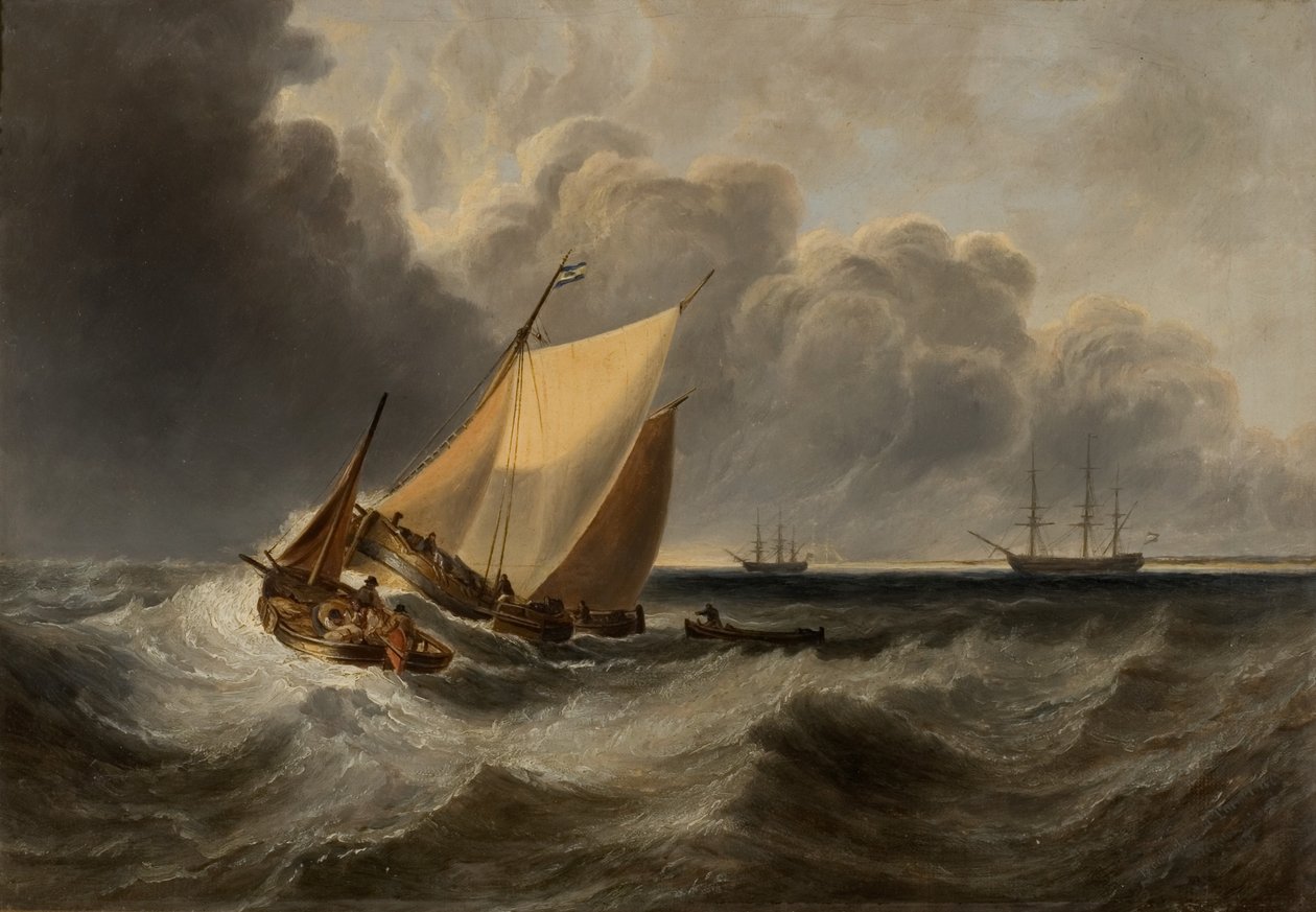 Seascape - Recollection of Turner by John Wilson Carmichael
