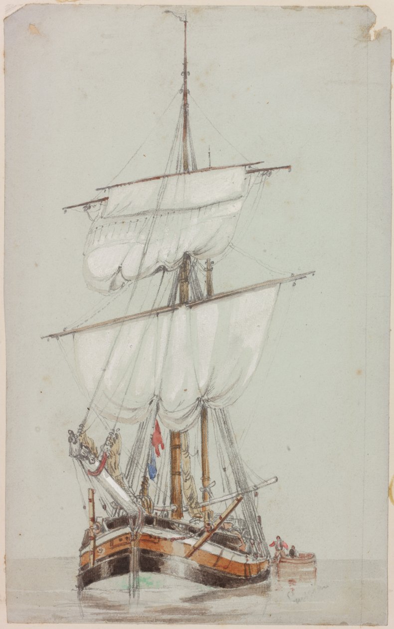 Study of a Sailing Ship by John Wilson Carmichael