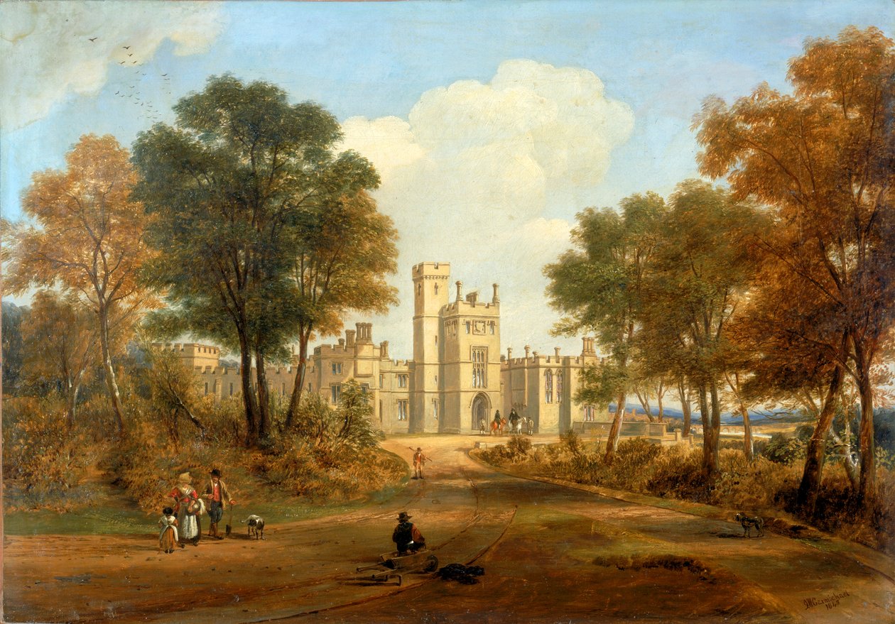 The Entrance to Beaufront Castle, 1845 by John Wilson Carmichael