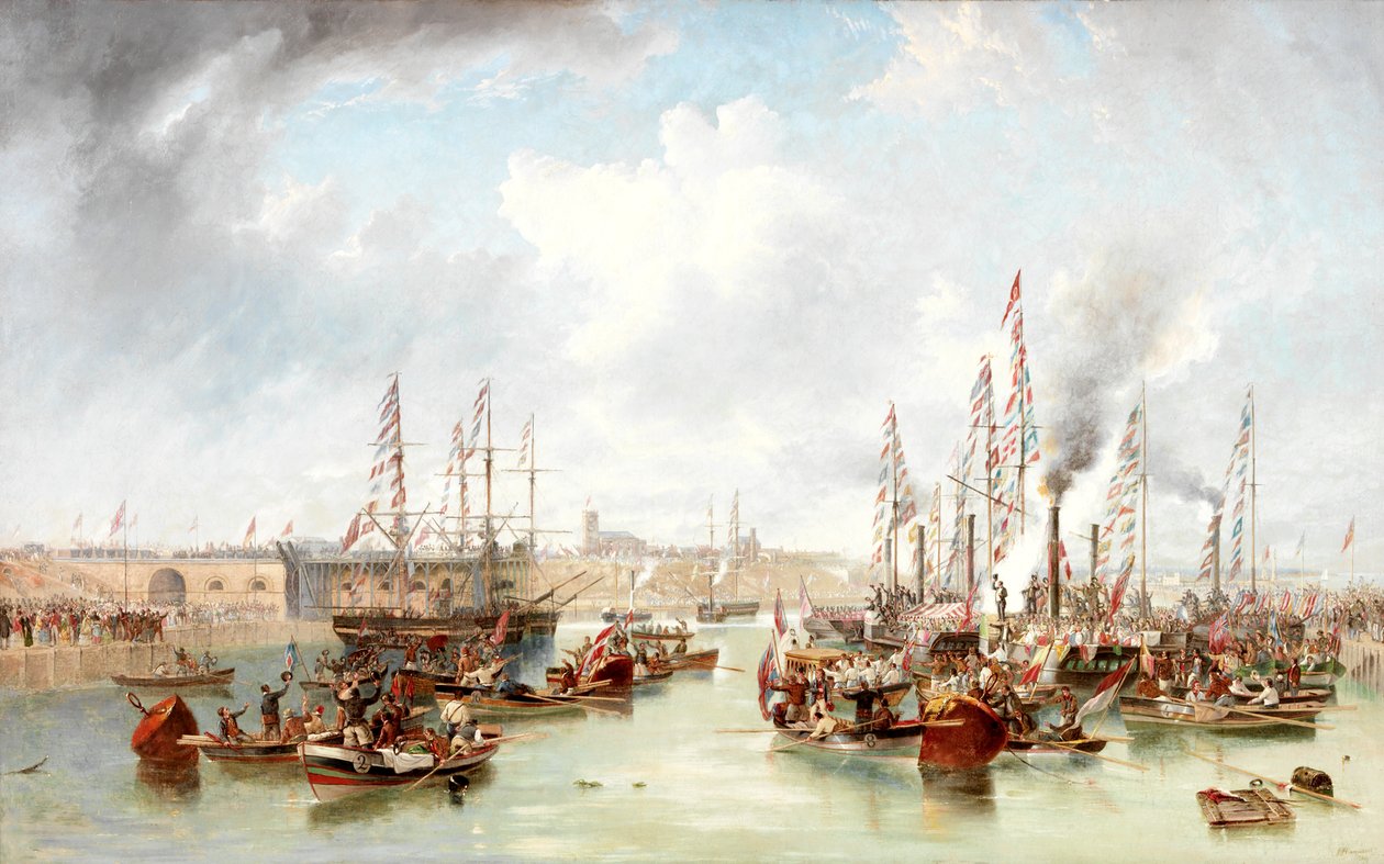The Opening of Sunderland South Docks, 20 June, 1850 by John Wilson Carmichael