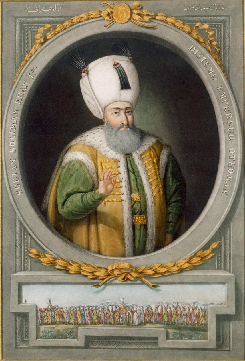 Sultan Suleiman Khan I, 10th Sultan of the Ottoman Empire, 1815 by John Young